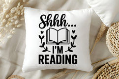 Shhh... I&#039;m Reading SVG, Book Lover SVG, Reading SVG Product Image 5