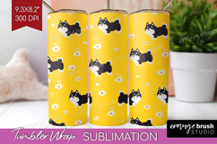Shiba Inu Dog Tumbler Wrap Cute Chibi Puppy Tumbler PNG Product Image 1