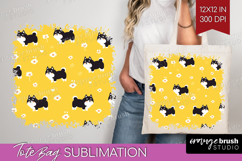 Shiba Inu Dog Tote Bag Cute Chibi Puppy Tote Bag PNG Product Image 1