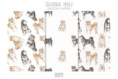 Shiba Inu dog seamless patterns Product Image 1