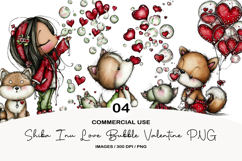 Shiba Inu Love Bubble Valentine PNG Product Image 1