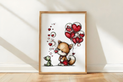 Shiba Inu Love Bubble Valentine PNG Product Image 3