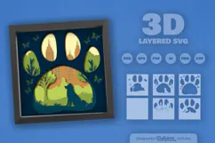Shiba Inu Sitting at the Park Layered Papercut Product Image 2