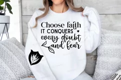 Choose Faith It Conquers Sleeve SVG, Christian SVG Design Product Image 3