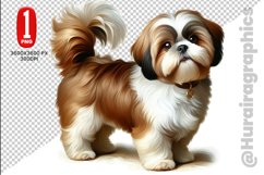 Shih Tzu dog clipart- PNG File Product Image 1