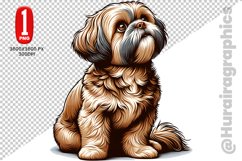 Shih Tzu dog clipart- PNG File Product Image 1