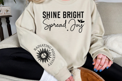 Shine Bright Spread Joy Sleeve SVG Design Product Image 2