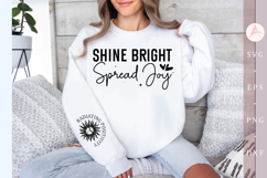 Shine Bright Spread Joy Sleeve SVG Design Product Image 1