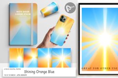 Digital Paper Shining Orange Blue Product Image 1