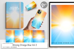 Digital Paper Shining Orange Blue Product Image 1