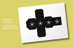 Shining Star Cube Favor Box Cuttable SVG
