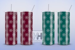 Shiny rhinestone snowflakes skinny tumbler wrap sublimation Product Image 3