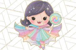 Dreamy Halloween Clipart, Spooky Cute Clip Art PNG Product Image 2