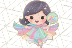 Dreamy Halloween Clipart, Spooky Cute Clip Art PNG Product Image 2