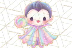 Dreamy Halloween Clipart, Spooky Cute Clip Art PNG Product Image 3