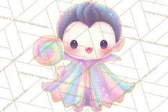 Dreamy Halloween Clipart, Spooky Cute Clip Art PNG Product Image 3
