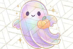 Dreamy Halloween Clipart, Spooky Cute Clip Art PNG Product Image 2
