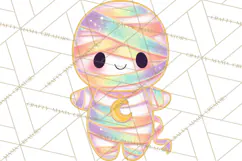 Dreamy Halloween Clipart, Spooky Cute Clip Art PNG Product Image 5