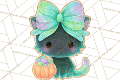Dreamy Halloween Clipart, Spooky Cute Clip Art PNG Product Image 5