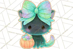 Dreamy Halloween Clipart, Spooky Cute Clip Art PNG Product Image 5