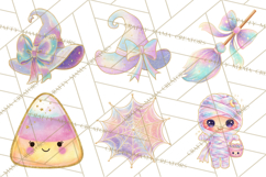 Dreamy Halloween Clipart, Spooky Cute Clip Art PNG Product Image 7