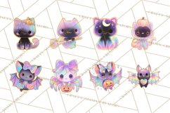 Dreamy Halloween Clipart, Spooky Cute Clip Art PNG Product Image 2