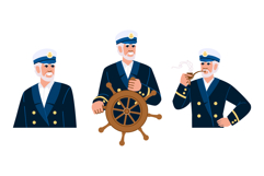 ocean ship captain vector Product Image 1