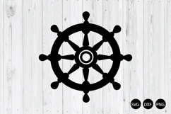 Ship Wheel SVG, Ship Wheel Silhouette SVG, Ship SVG Product Image 1