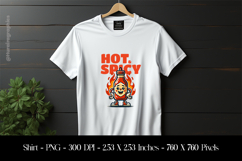 Hot Spicy T-Shirt Sublimation Design PNG Product Image 1