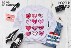 Teach Love Inspire Valentine Hearts SVG PNG Printable Product Image 2