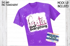 Faith over everything pink leopard glitter SVG PNG Product Image 2