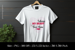 Romantic Heart Quote T-Shirt Sublimation Design PNG Product Image 1