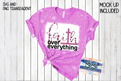 Faith over everything pink leopard glitter SVG PNG Product Image 1