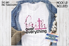 Faith over everything pink leopard glitter SVG PNG Product Image 3
