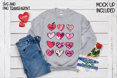 Teach Love Inspire Valentine Hearts SVG PNG Printable Product Image 3