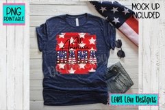 All American Mama Marquee, 4th of July, Sublimation PNG File Product Image 3