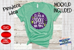 I Put a Spell On You Purple Glitter Leopard Halloween Product Image 3