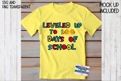 Leveled up to 100 days of school SVG PNG File Product Image 2