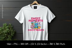 Sweet Moments Happy Hearts T-Shirt Sublimation Design PNG Product Image 1