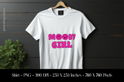 Moody Girl T-Shirt Sublimation Design PNG Product Image 1