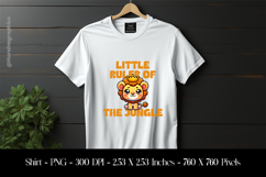 Little Ruler Of The Jungle T-Shirt Sublimation Design PNG Product Image 1