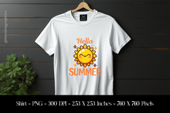 Hello Summer T-Shirt Sublimation Design PNG Product Image 1