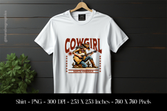 Cowgirl North America T-Shirt Sublimation Design PNG Product Image 1
