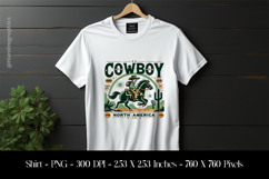 Cowboy Cactus Desert Rodeo North America T-Shirt Sublimation Product Image 1