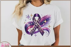 Epilepsy Awareness Ribbon png, Pancreatic Cancer Glitter png Product Image 1