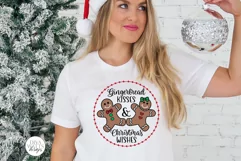 Gingerbread Kisses & Christmas Wishes SVG | Winter Design Product Image 4