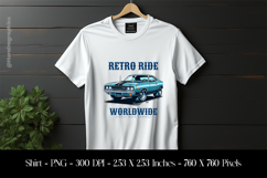 Retro Ride WorldWide T-Shirt Sublimation Design PNG Product Image 1