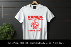 Ramen Tokyo Japan T-Shirt Sublimation Design PNG Product Image 1