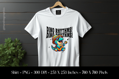 Dino Rhythms Dinosaurs T-Shirt Sublimation Design PNG Product Image 1