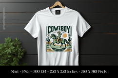 Cow Boy T-Shirt Sublimation Design PNG Product Image 1